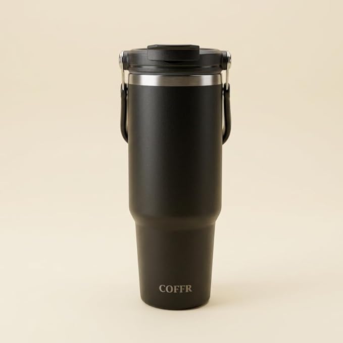 nestcase 304 Stainless Steel Tumbler with Straw and Top Handle – Black - image 2
