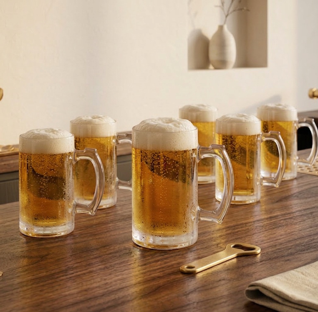 Beer Glasses Set of 6, 360 ML Pint Glasses  - image 2