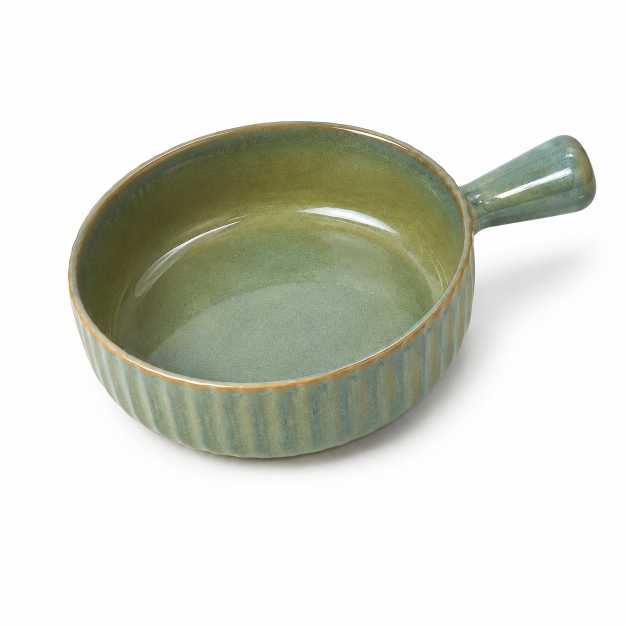 nestcase Porcelain Serving Bowl with Handle – Olive Green - image 4