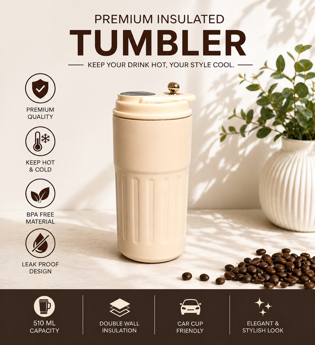 510 ml Vacuum Insulated Travel Cup - image 2