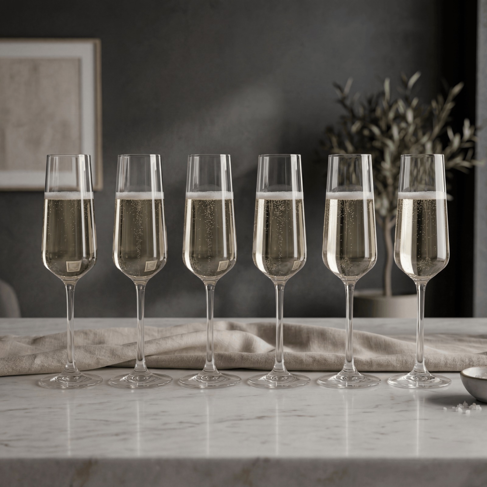 nestcase 250 ml Champagne Glass Set of 6  - image 1