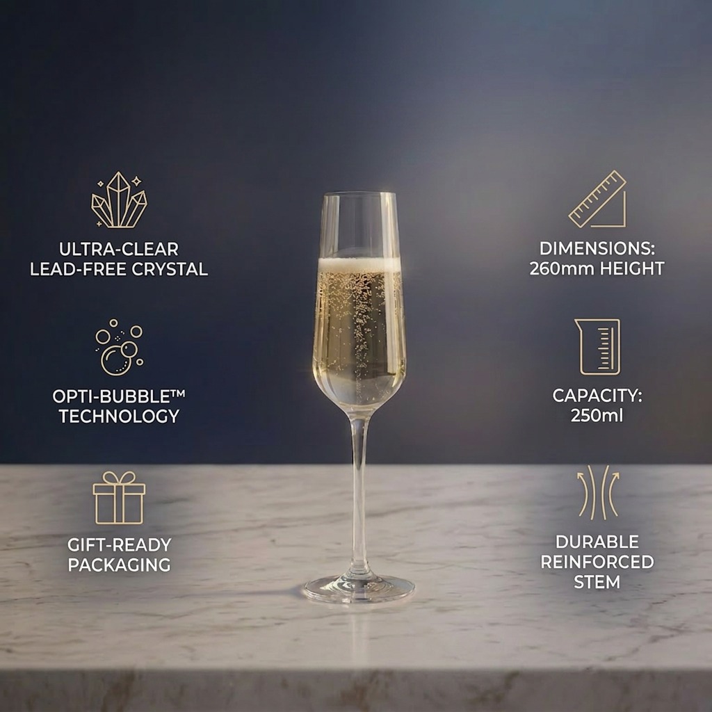 nestcase 250 ml Champagne Glass Set of 6  - image 2