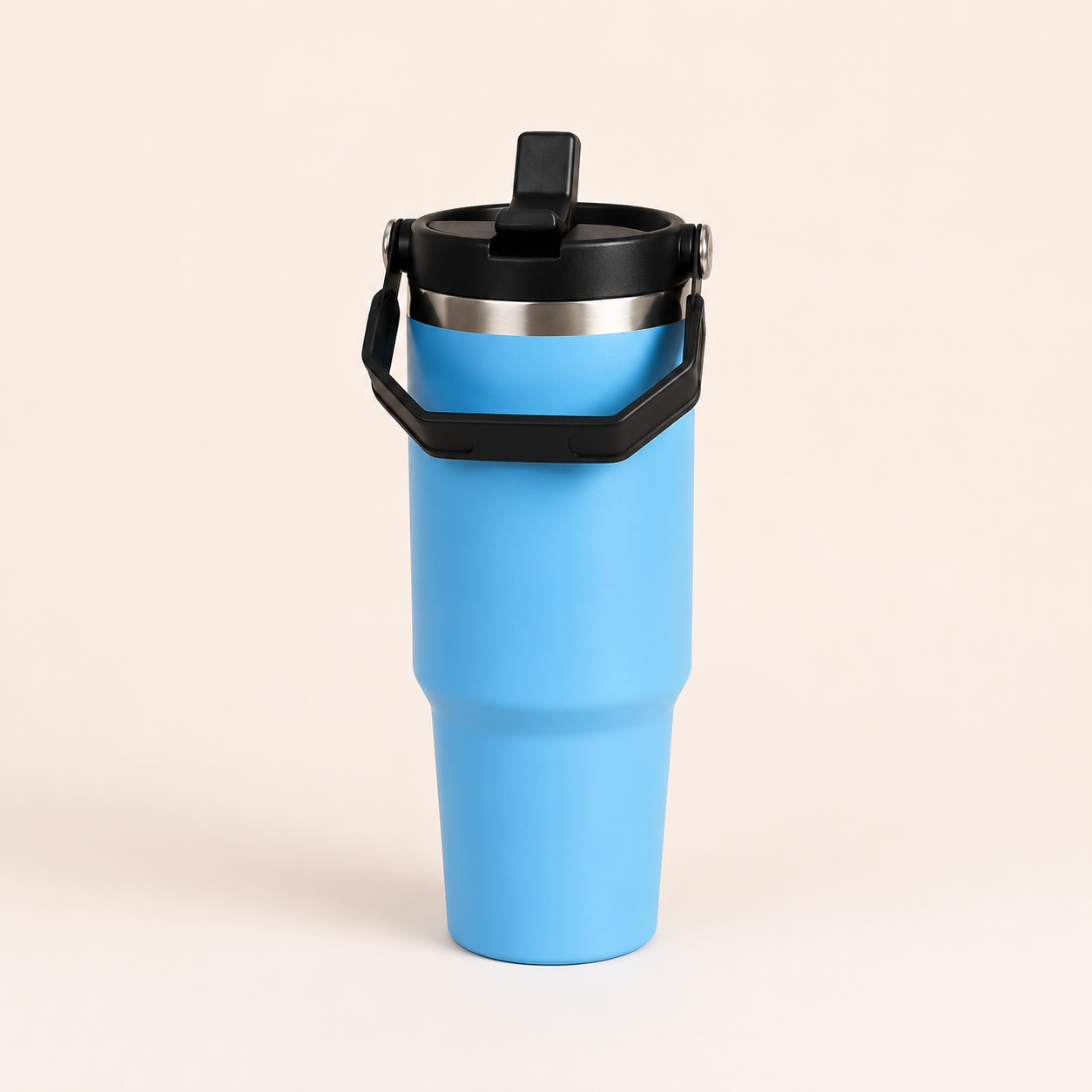 Blue - 900 ML Stainless steel tumbler with Lid & Straw  - image 2