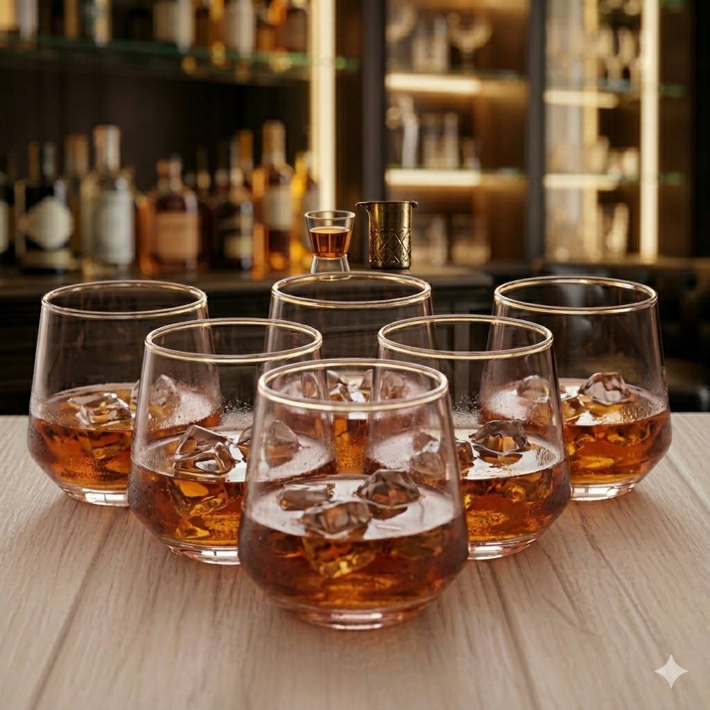 nestcase 370 ml Pink Whiskey Glass Set of 6 - image 2