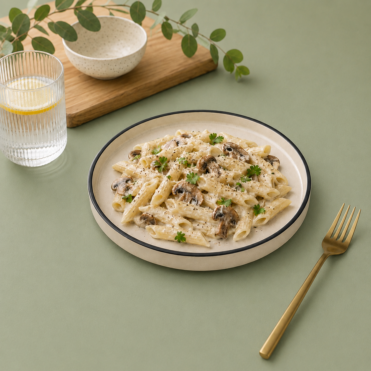 Beige With Black Rim - Set of 6 Pcs Ceramic Dinner Plates - image 3