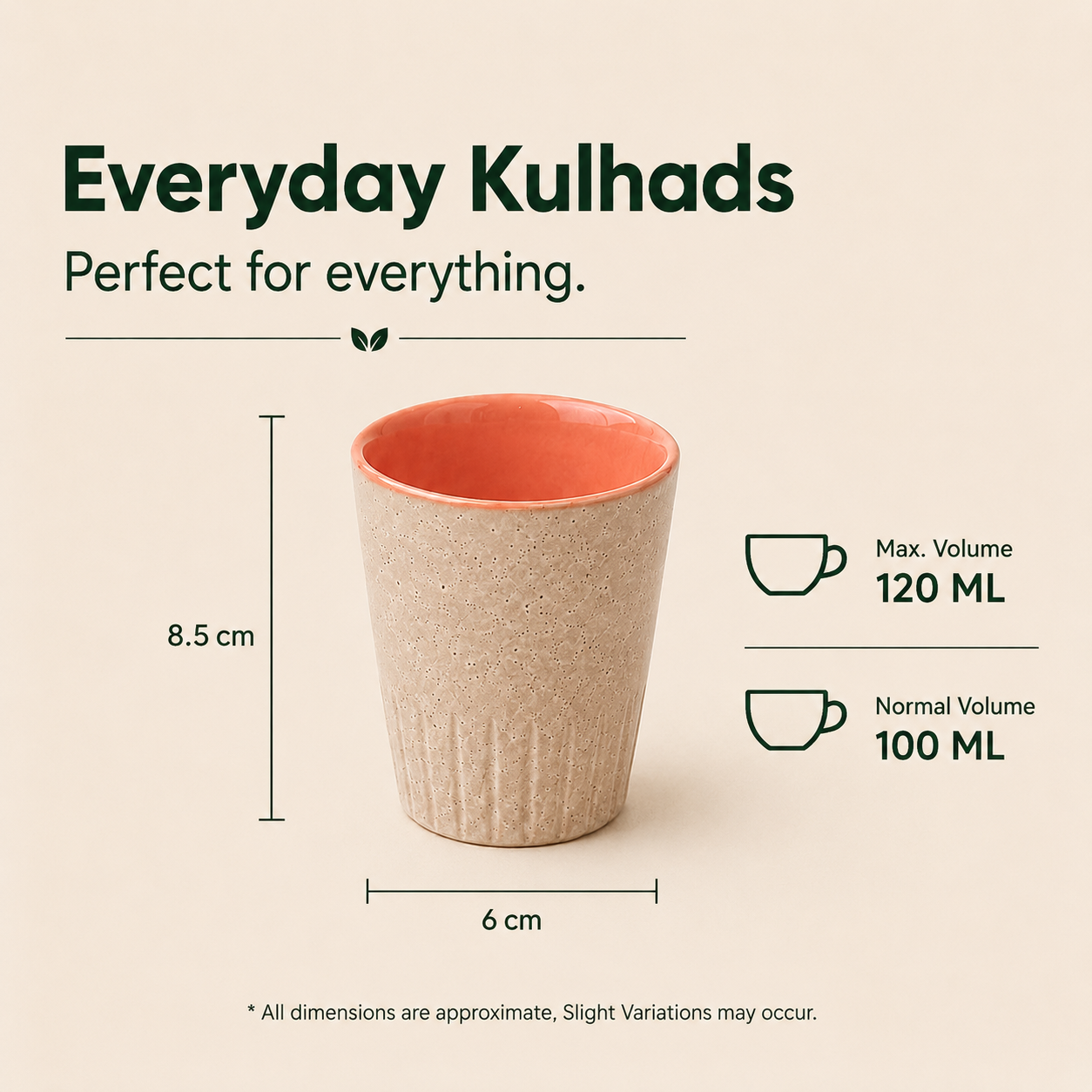 nestcase Ceramic Chai Kulhads Set of 2 – White & Pink - image 5