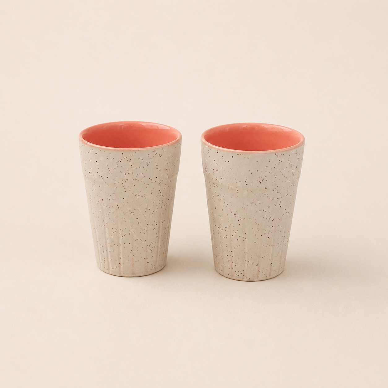 nestcase Ceramic Chai Kulhads Set of 2 – White & Pink - image 3