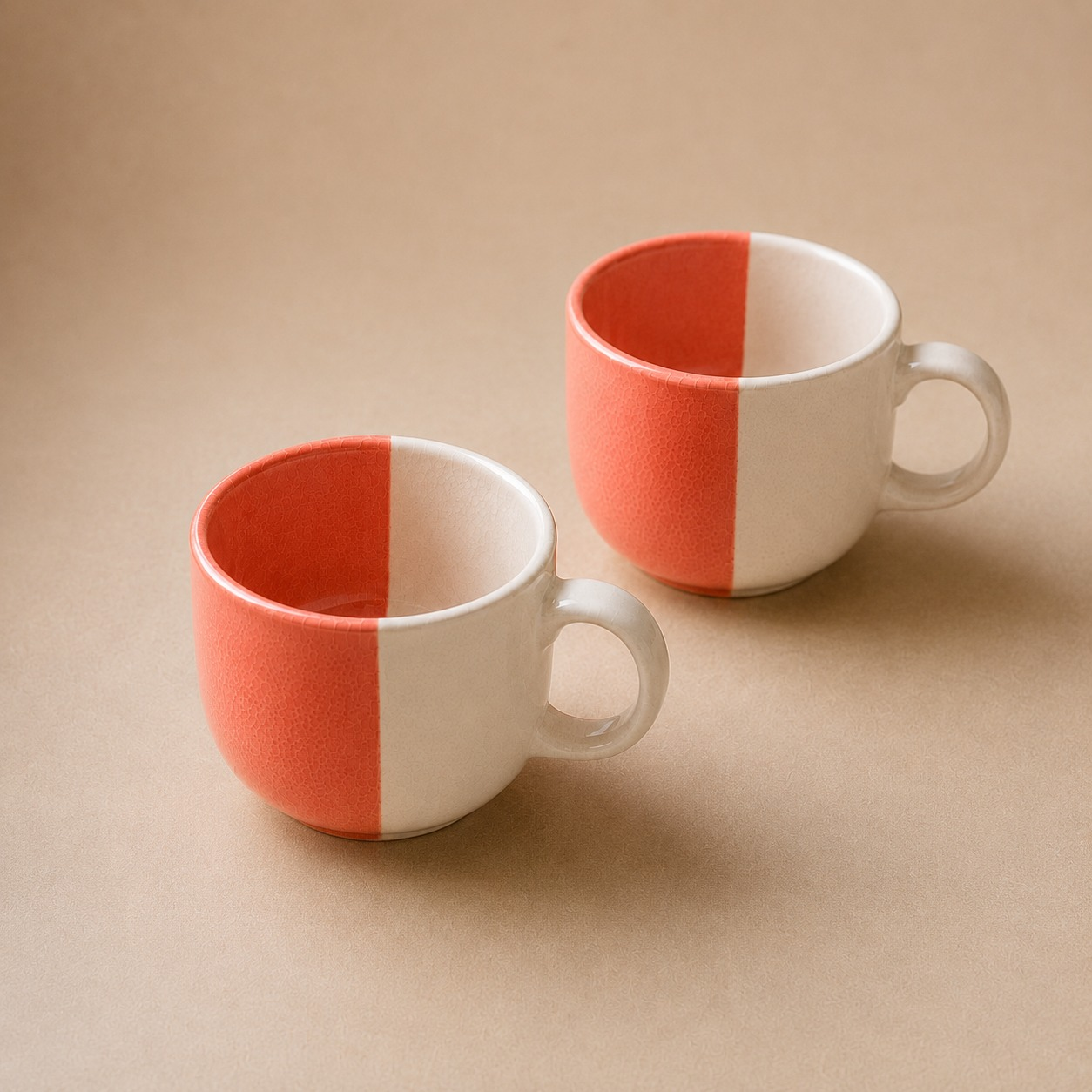 nestcase Ceramic Tea Set | 500 ml Teapot, 2 Cups & Serving Tray | Pink White - image 4