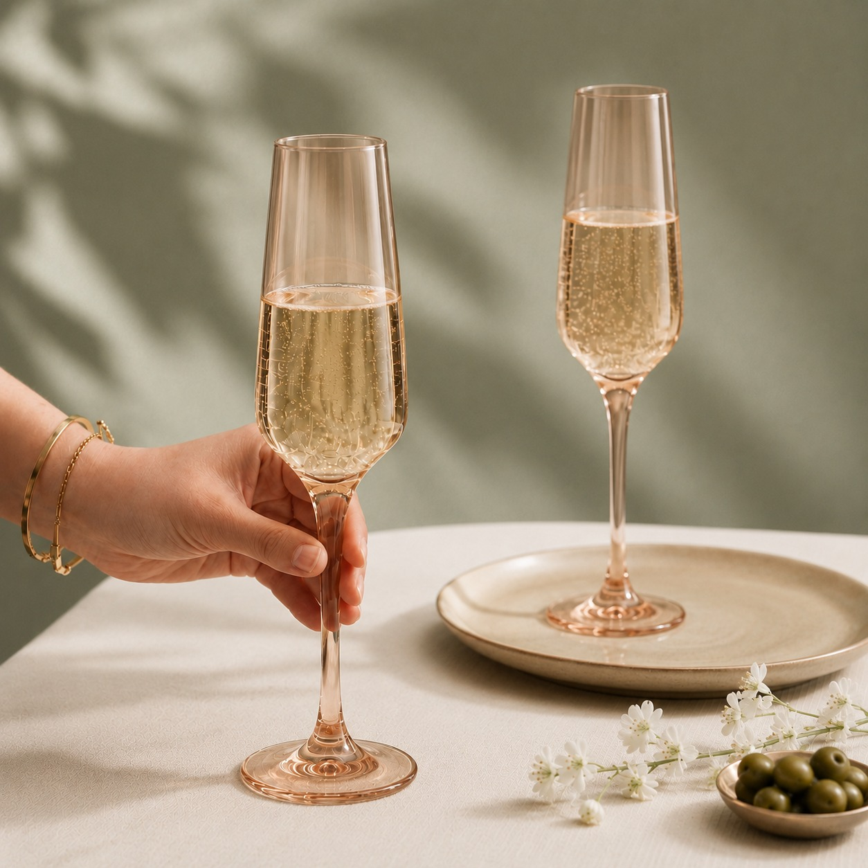 nestcase Golden Champagne Glasses Set of 6 (170ml) - image 3
