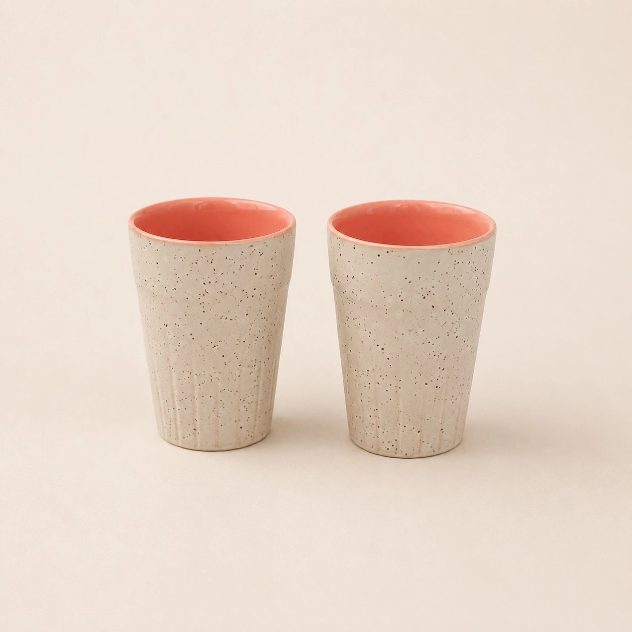nestcase Ceramic Chai Kulhads Set of 2 – White & Pink - image 5
