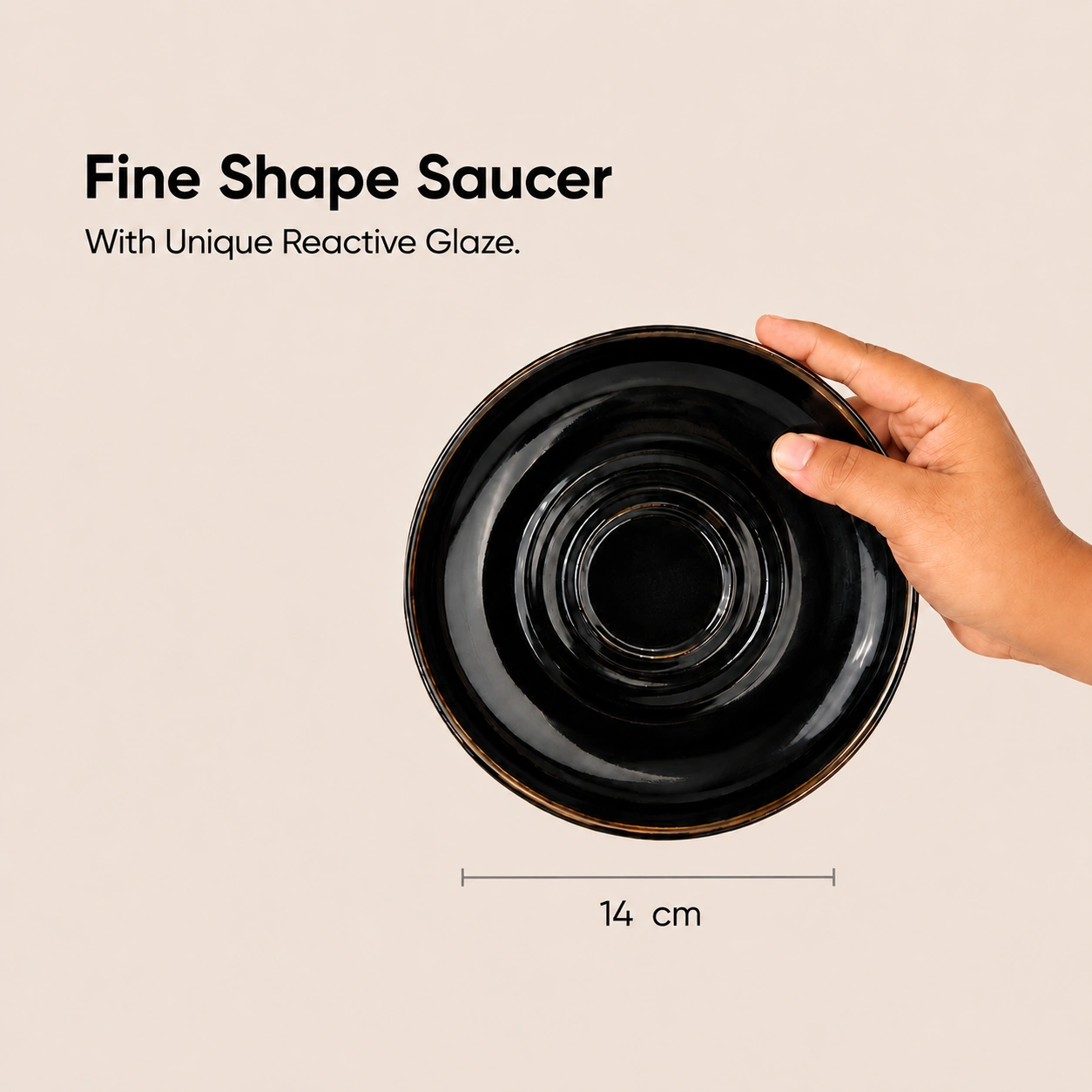 nestcase Ceramic Cup and Saucer Set – Reactive Black - image 4