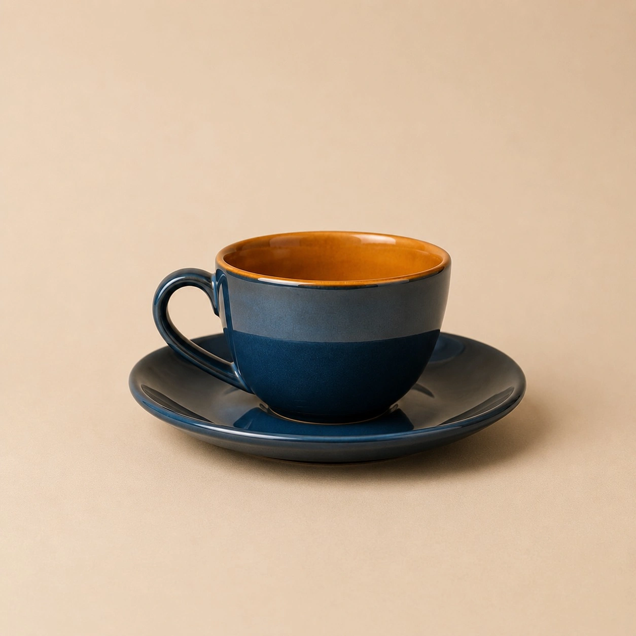 nestcase Ceramic Cup and Saucer Set – Reactive Blue - image 5