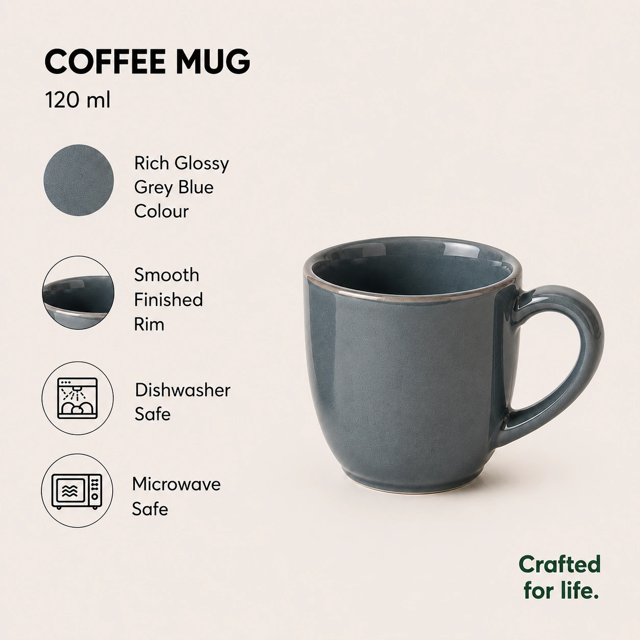 nestcase Ceramic Tea & Coffee Mugs Set of 2 – Grey Blue - image 4