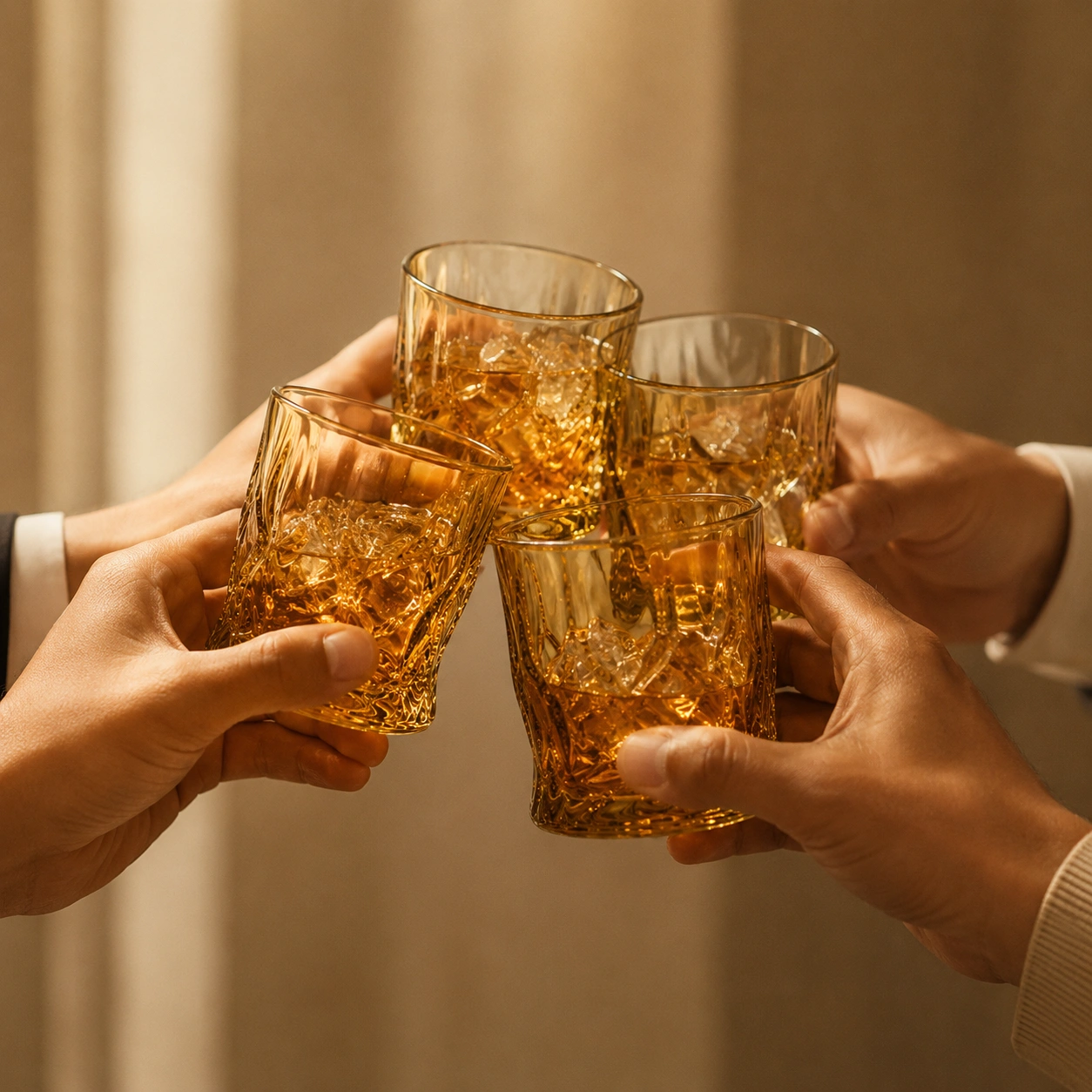 nestcase 300 ml Wavy Whiskey Glass Set of 6  - image 3