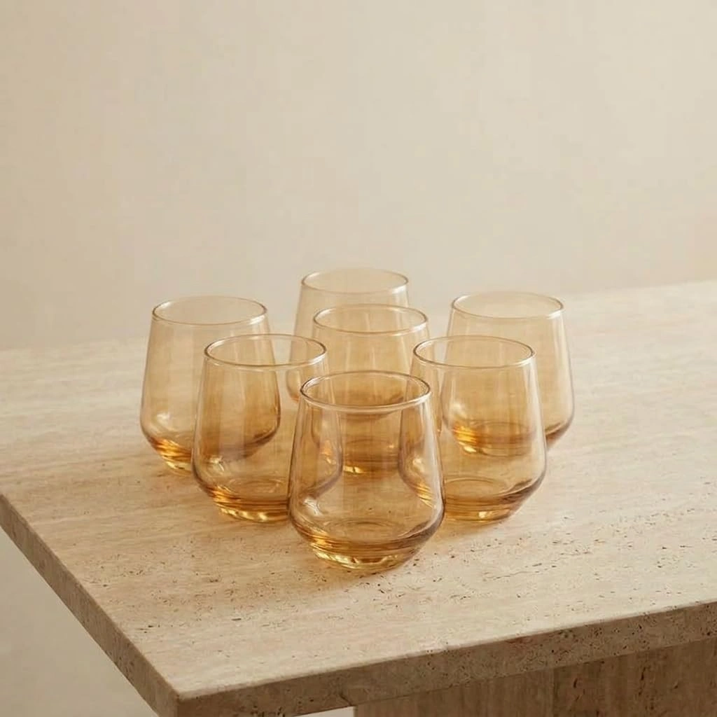 nestcase 270 ml Golden Whiskey Glass Set of 6  - image 5