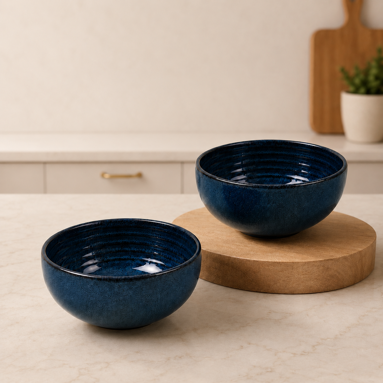 nestcase Ceramic Serving Bowls Set of 2 – Blue - image 1