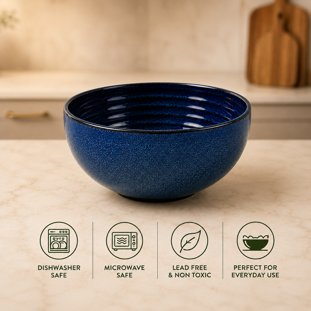 nestcase Ceramic Serving Bowls Set of 2 – Blue - image 5