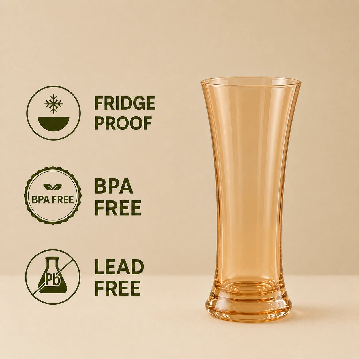 nestcase Golden Tall Cocktail Glass Set of 6 (300 ml) - image 5