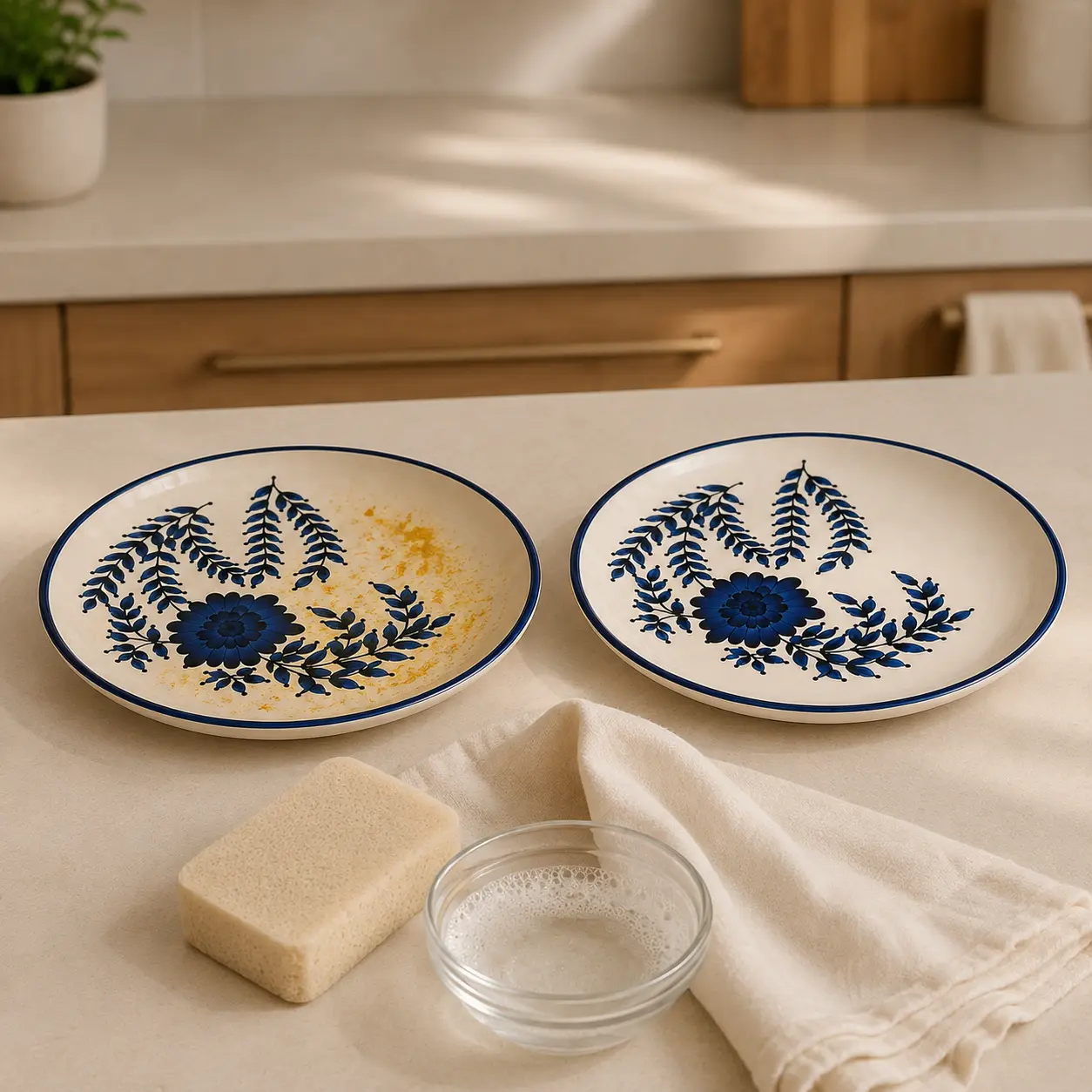 How to Remove Turmeric and Curry Stains from Ceramic Plates and Bowls