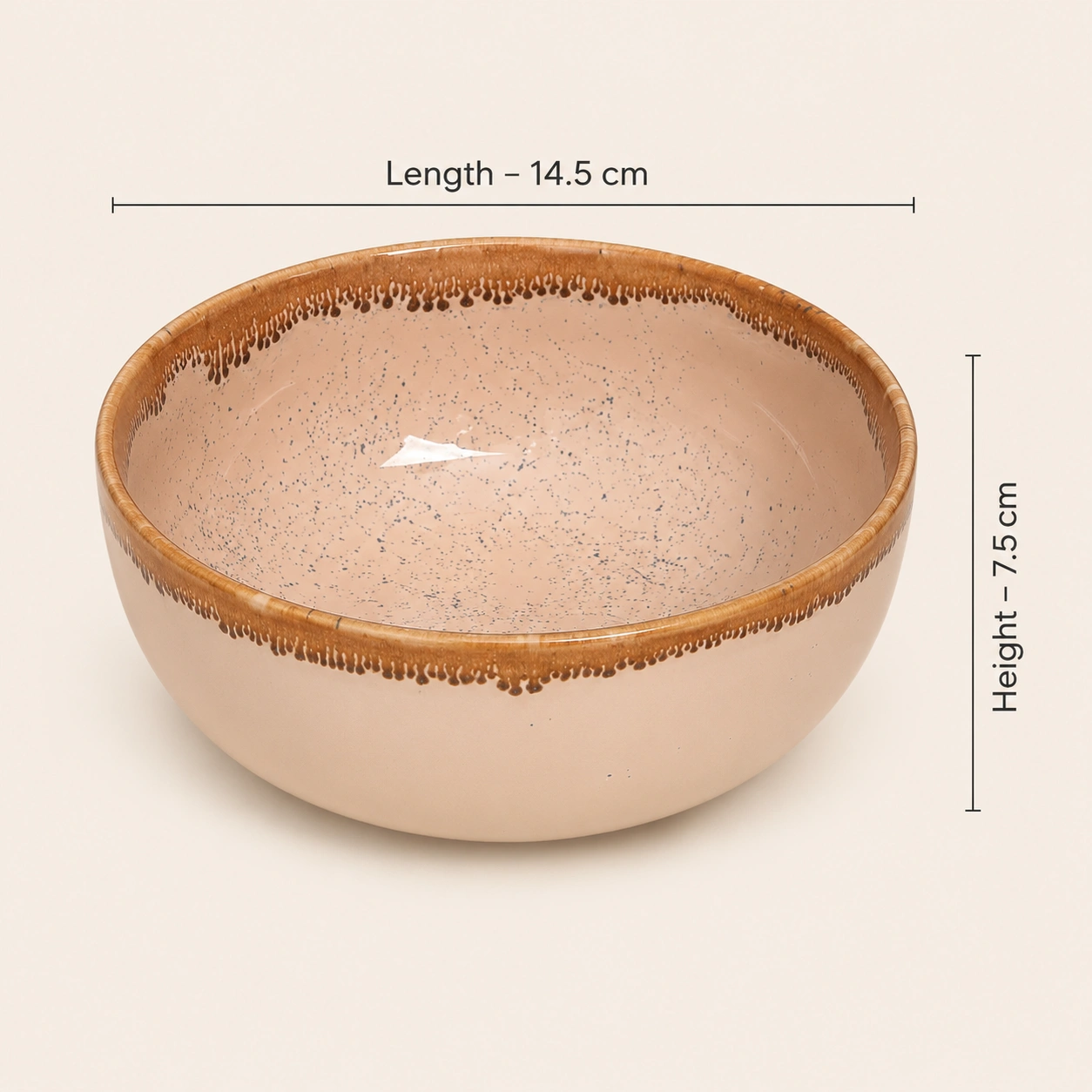nestcase Premium Porcelain Serving Bowl Set of 2 | 750 ml Beige Brown - image 4