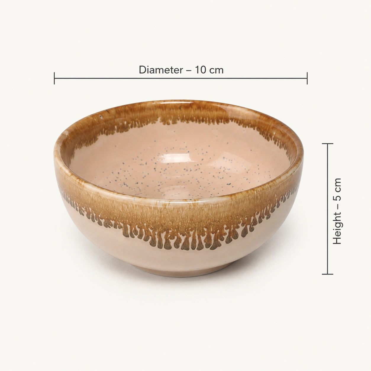 nestcase Porcelain Katori Set of 6 | 220 ml Each Beige Brown - image 4