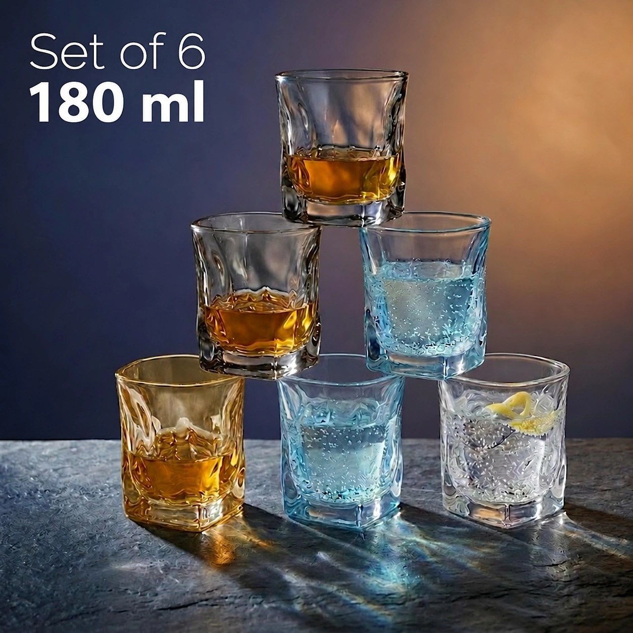 nestcase 180ml Mix Color Glass Set of 6  - image 2