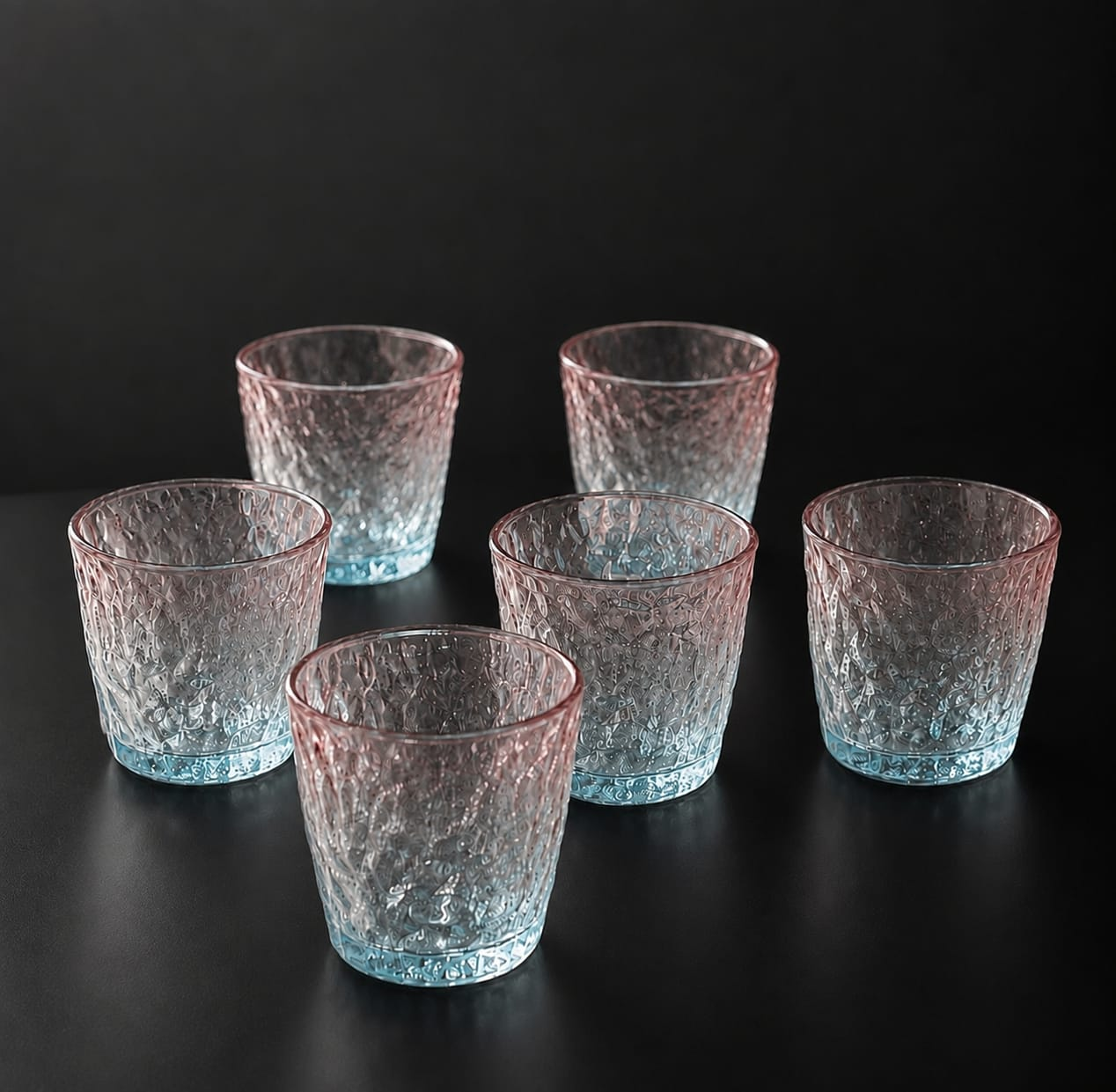 nestcase 260 ml Rock Texture Whiskey Glass Set of 6 - image 1