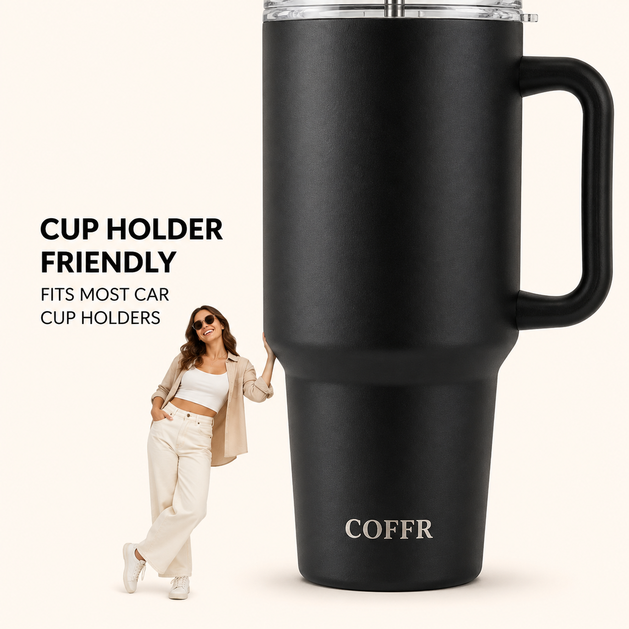 nestcase 304 Food Grade Stainless Steel Tumbler with Straw –  Black - image 4