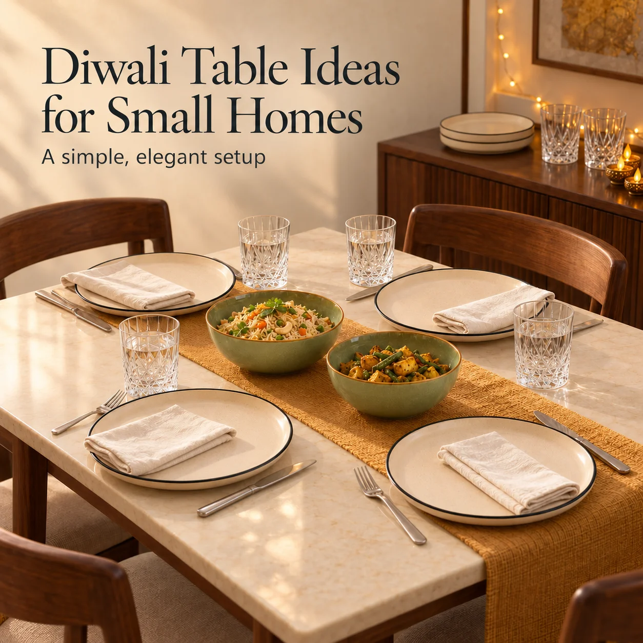 Diwali Table Decoration Ideas for Small Homes: A Simple, Elegant Setup